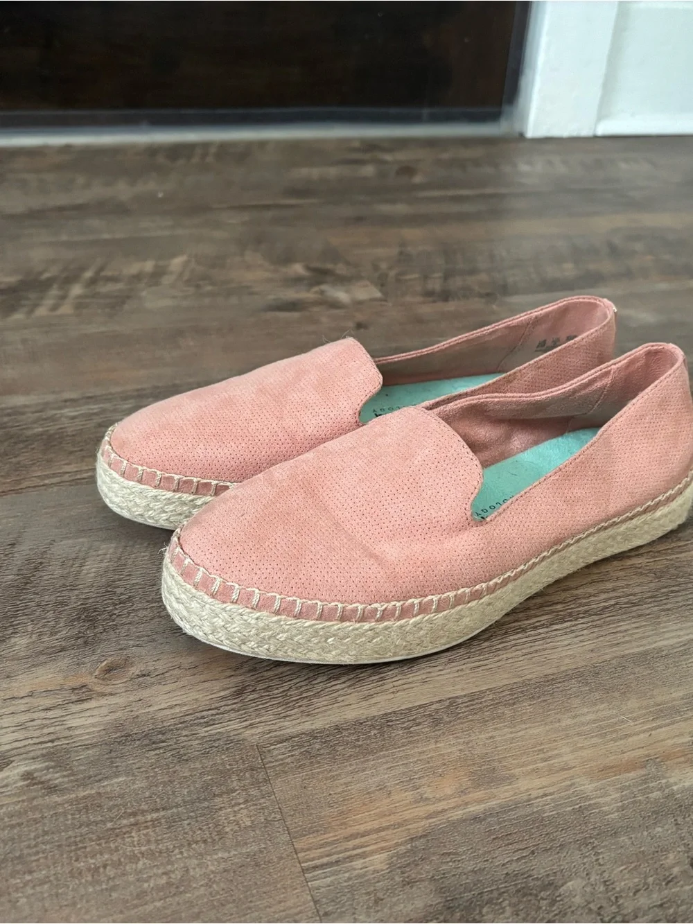 Dr. Scholl's Pink Canvas Espadrille Slip-Ons